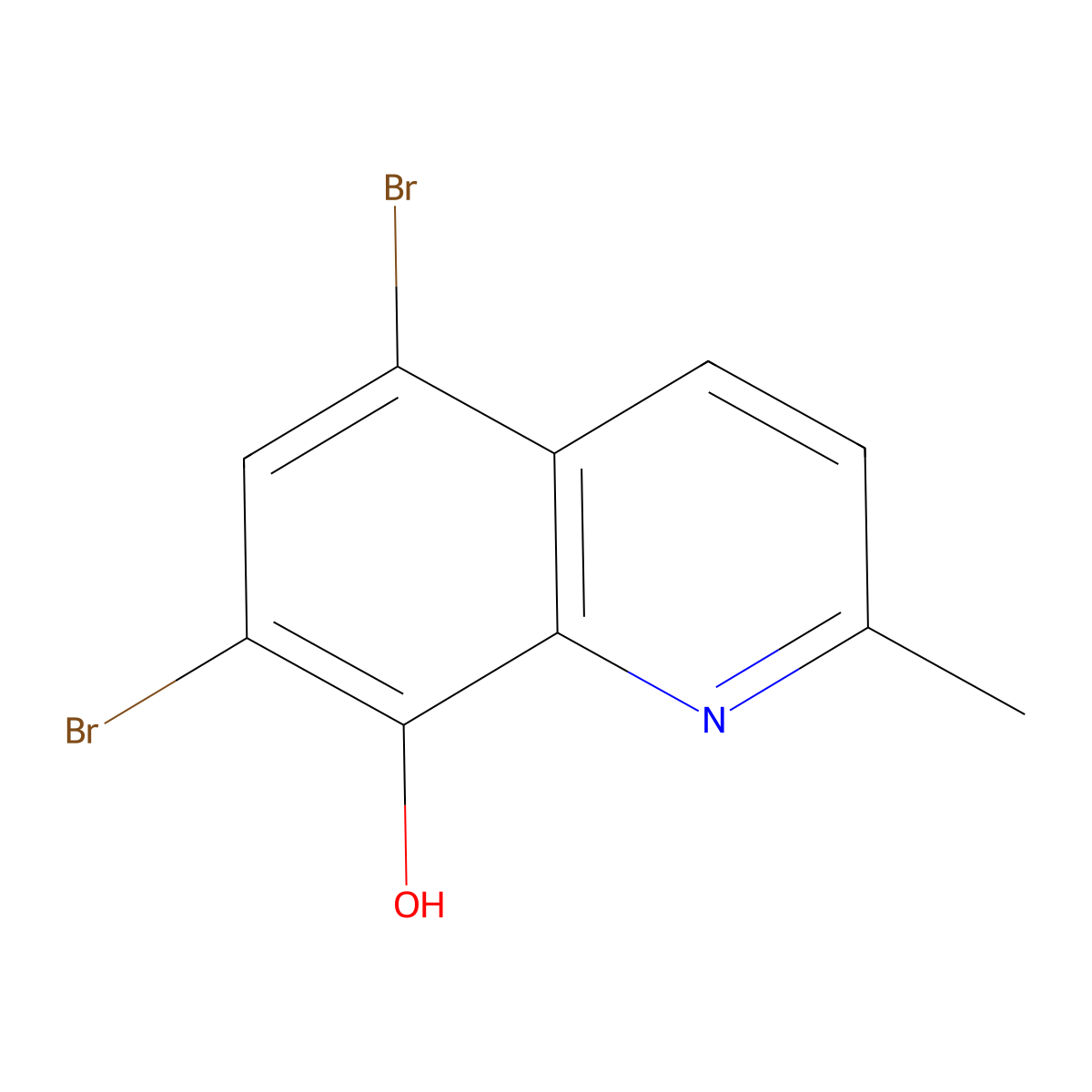 Broquinaldol molecular structure, CAS 15599-52-7
