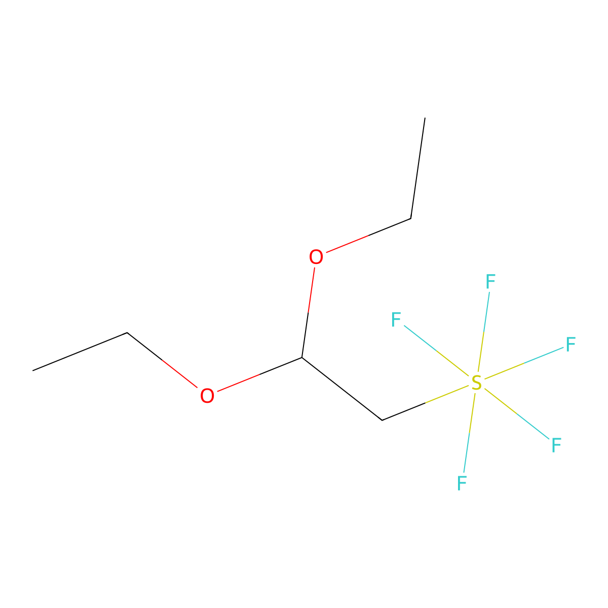1,1-Diethoxy-2-(pentafluoro-lambda6-sulfanyl)ethane molecular structure, CAS 155990-85-5
