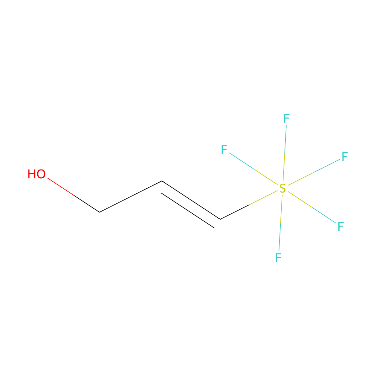 (3-Hydroxy-1-propenyl)sulfur pentafluoride molecular structure, CAS 155990-90-2