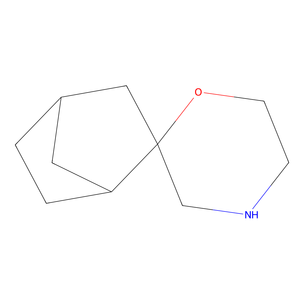 Spiro[bicyclo[2.2.1]heptane-2,2'-morpholine] molecular structure, CAS 1559914-99-6