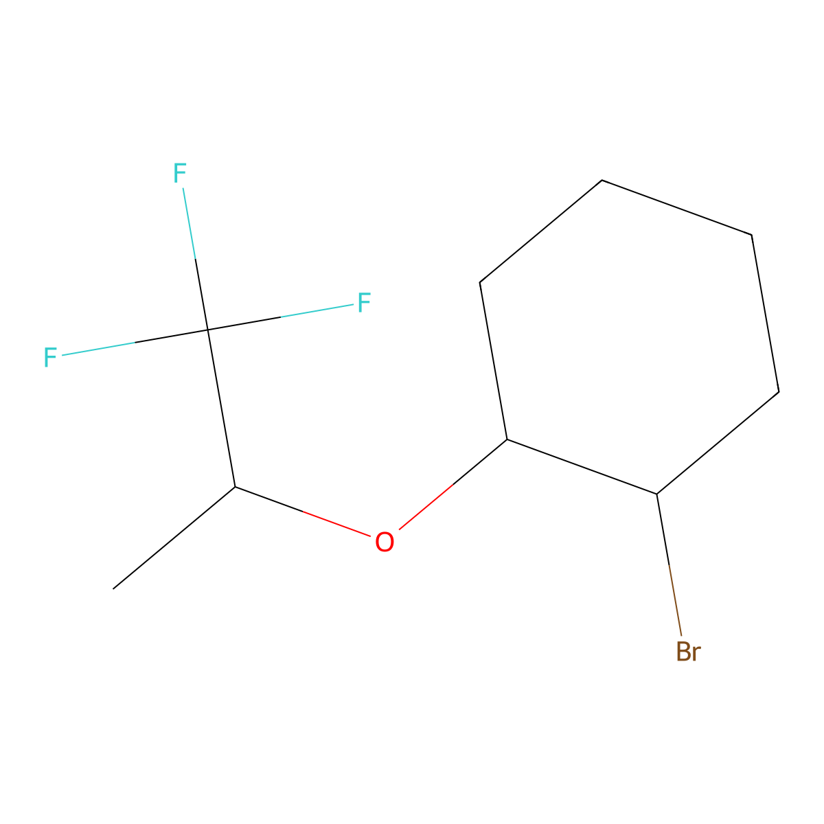 1-Bromo-2-((1,1,1-trifluoropropan-2-yl)oxy)cyclohexane molecular structure, CAS 1559937-54-0