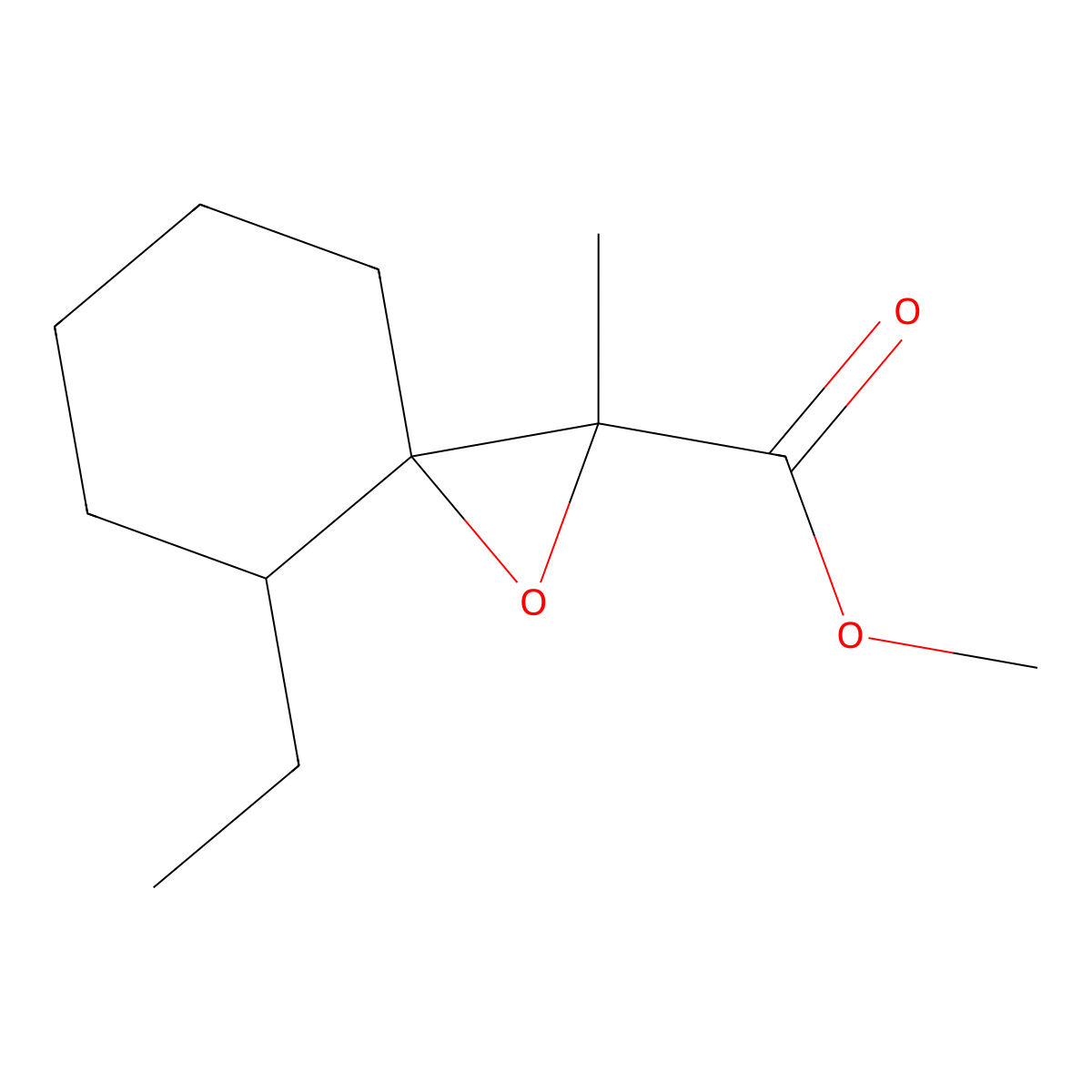 Methyl 4-ethyl-2-methyl-1-oxaspiro[2.5]octane-2-carboxylate molecular structure, CAS 1559963-80-2