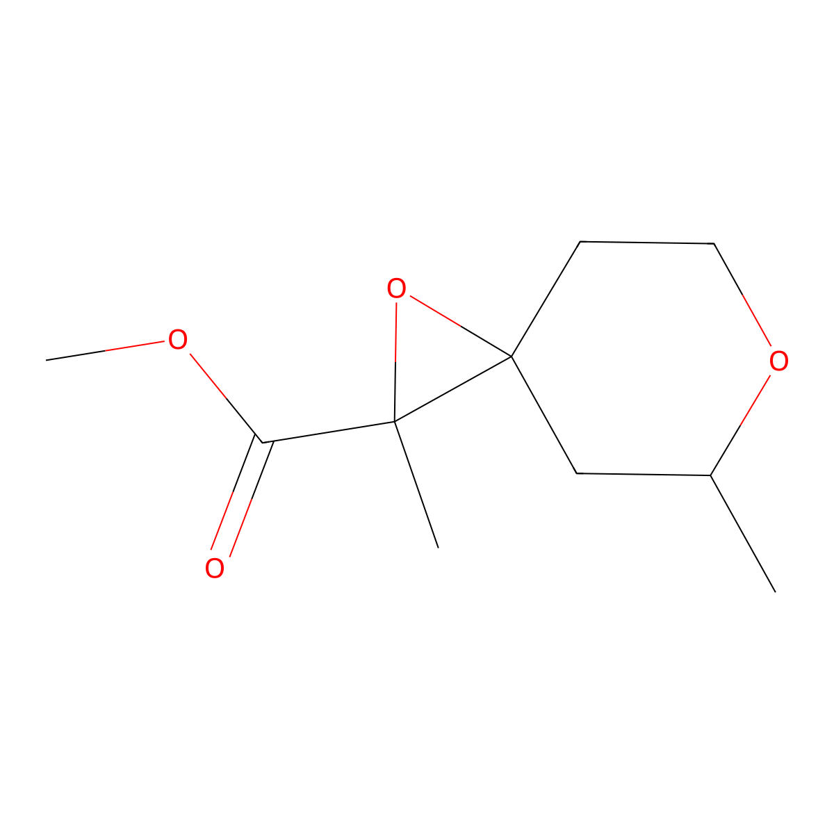 Methyl 2,5-dimethyl-1,6-dioxaspiro[2.5]octane-2-carboxylate molecular structure, CAS 1559967-91-7