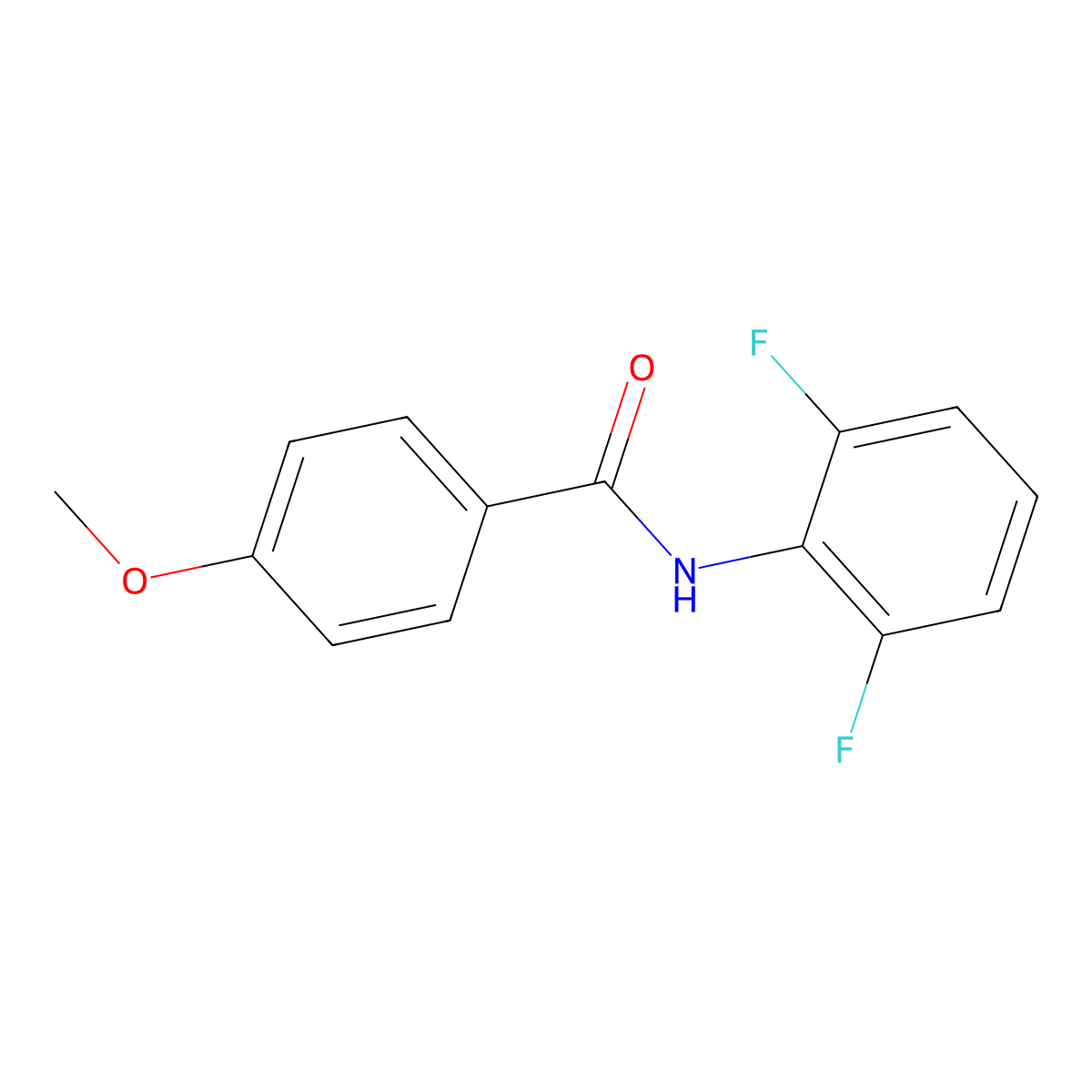 N-(2,6-difluorophenyl)-4-methoxybenzamide molecular structure, CAS 155997-19-6