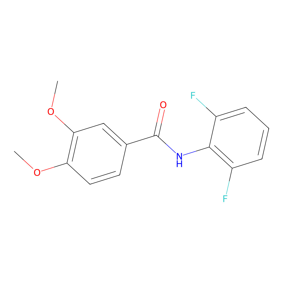 N-(2,6-difluorophenyl)-3,4-dimethoxybenzamide molecular structure, CAS 155997-20-9