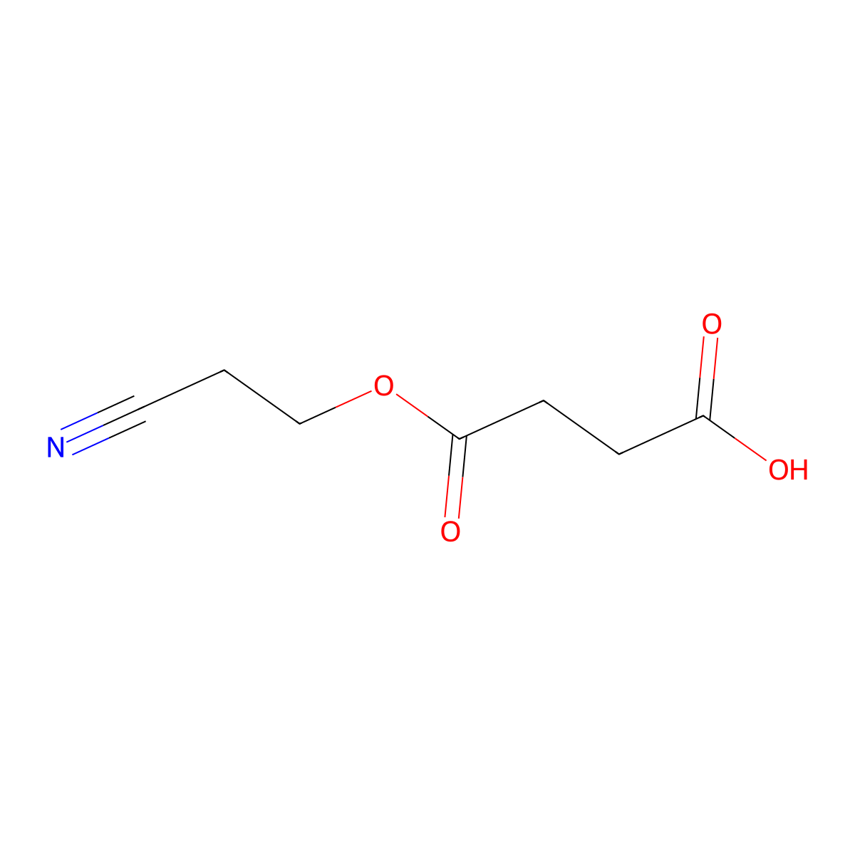 4-(2-Cyanoethoxy)-4-oxobutanoic acid molecular structure, CAS 155998-04-2