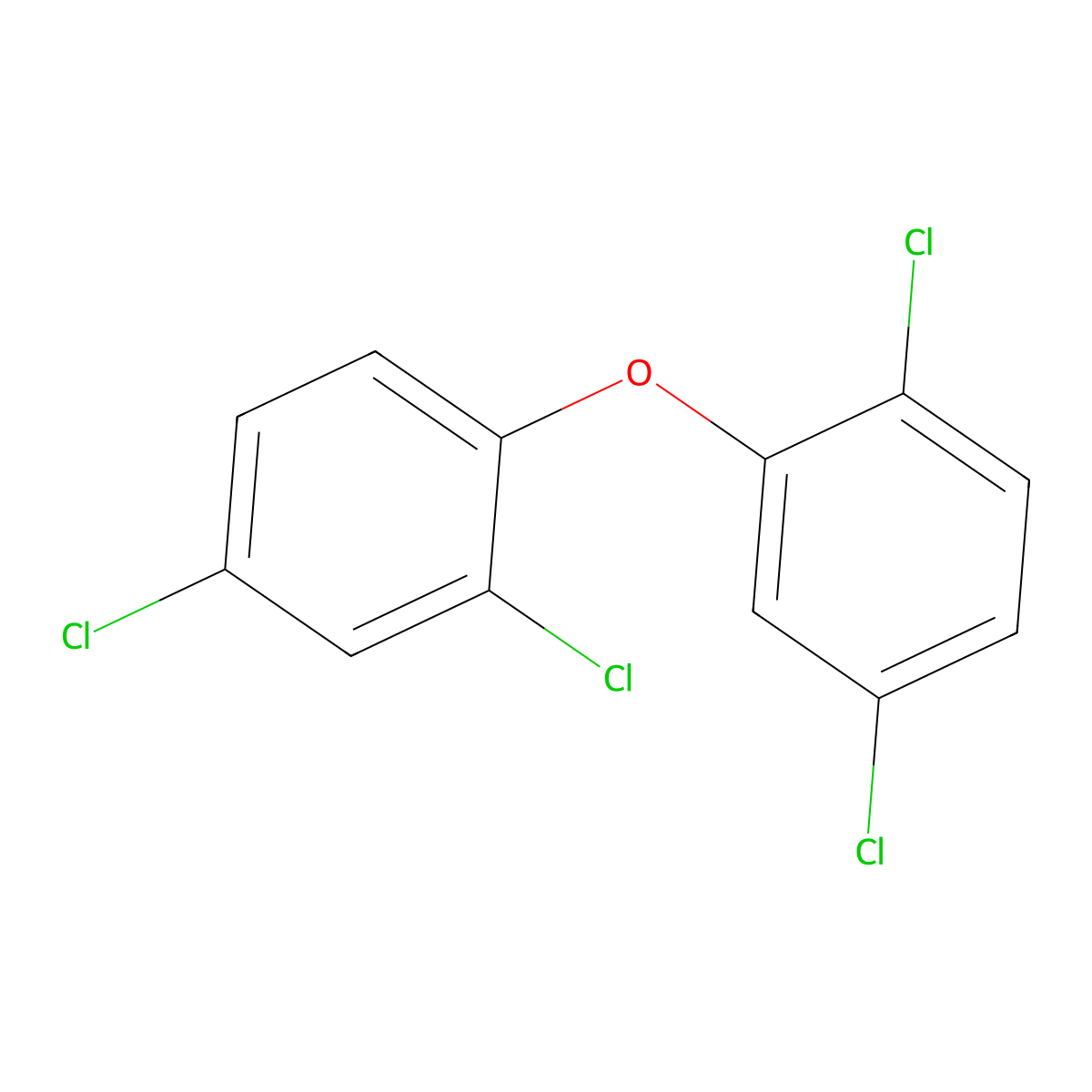 2,2',4,5'-Tetrachlorodiphenyl ether molecular structure, CAS 155999-92-1