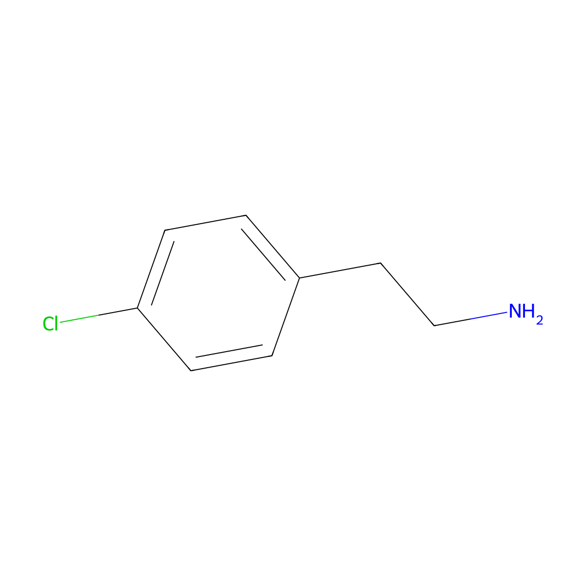 2-(4-Chlorophenyl)ethylamine molecular structure, CAS 156-41-2