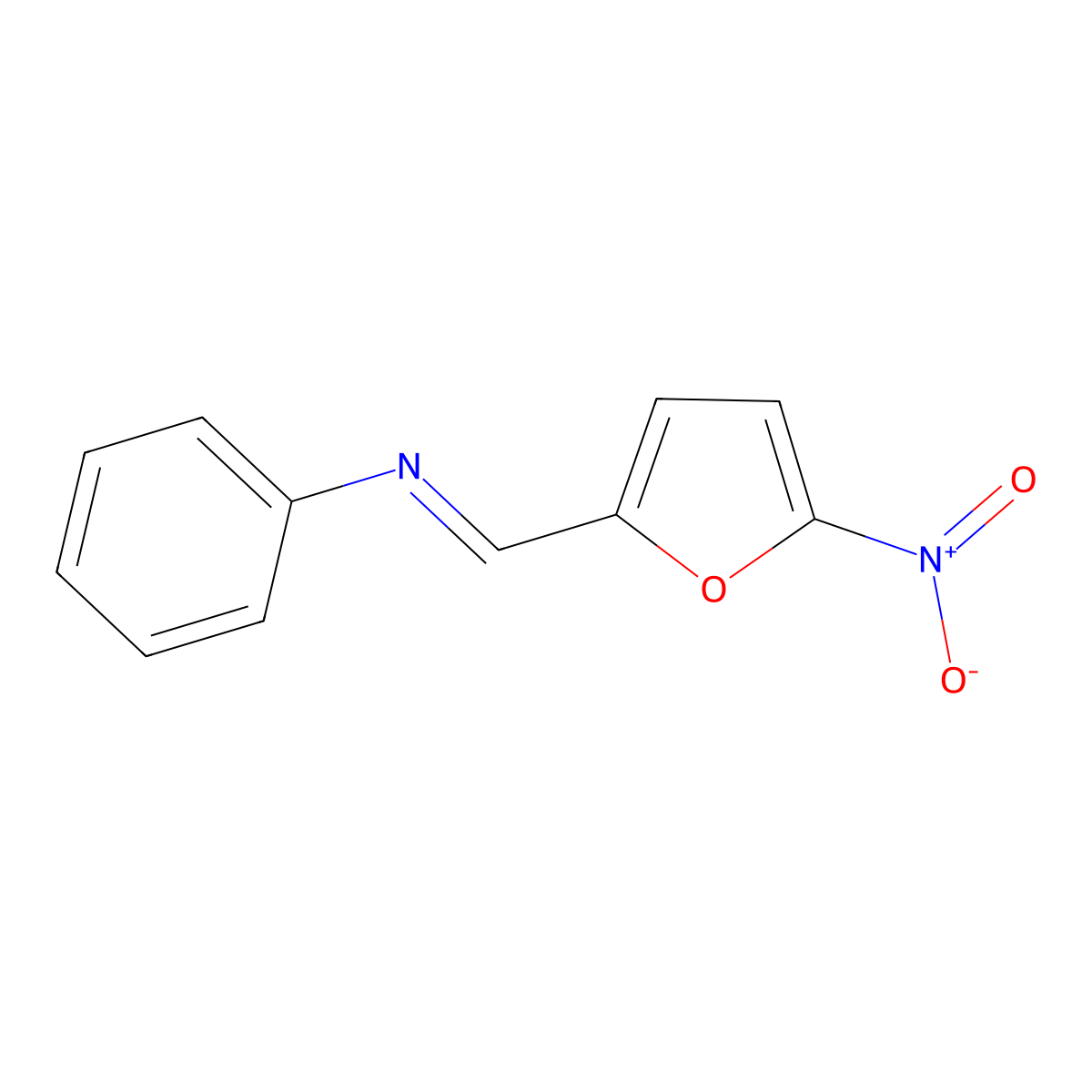 Aniline, N-(5-nitrofurfurylidene)- molecular structure, CAS 156-44-5