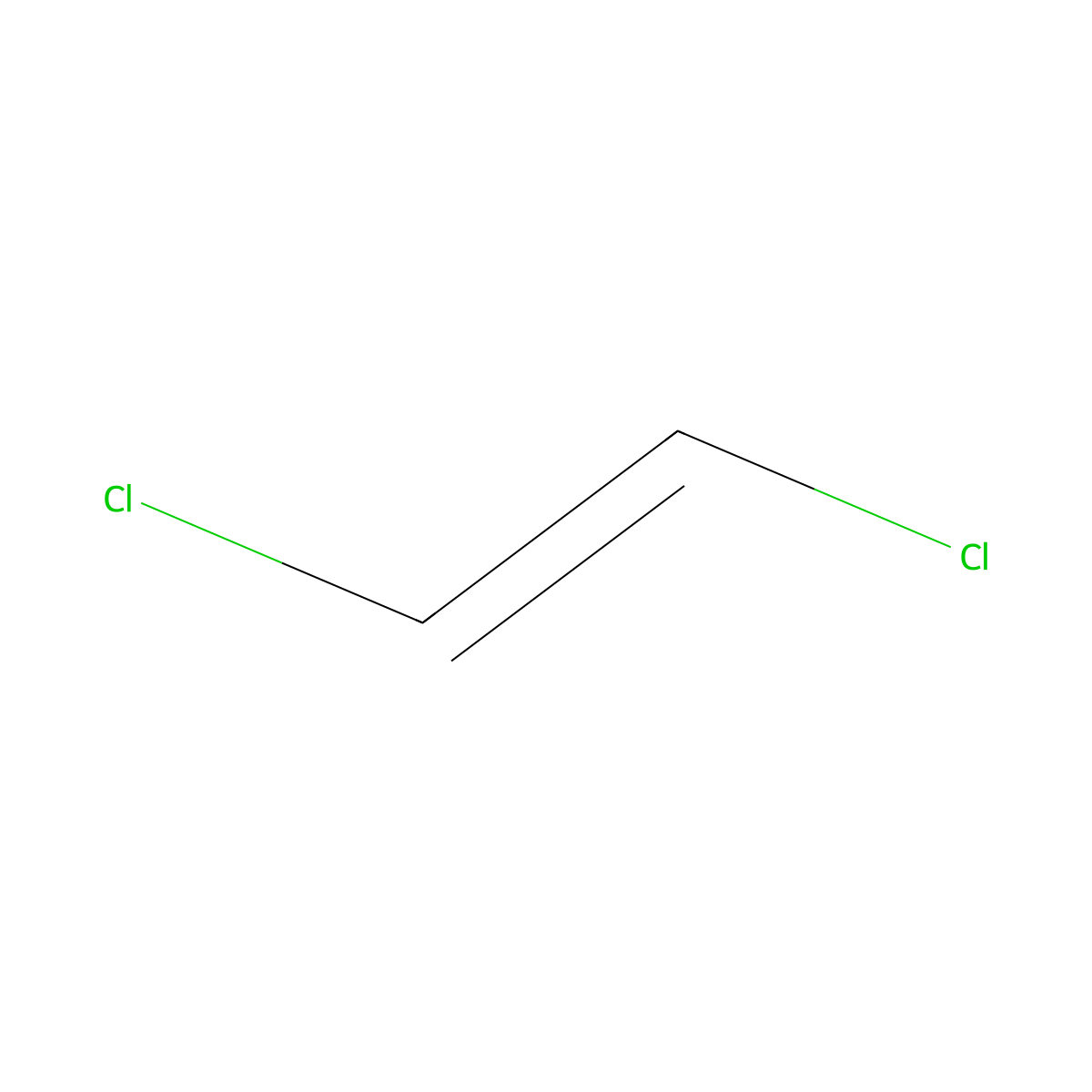 Trans-1,2-Dichloroethylene molecular structure, CAS 156-60-5