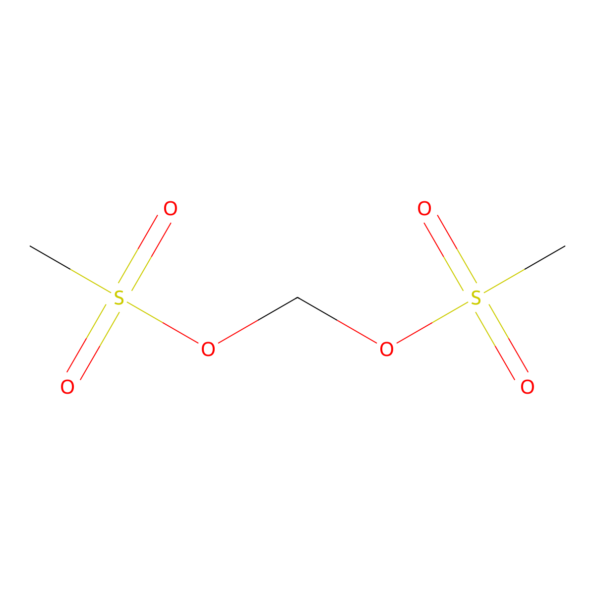 Methanediol, 1,1-dimethanesulfonate molecular structure, CAS 156-72-9