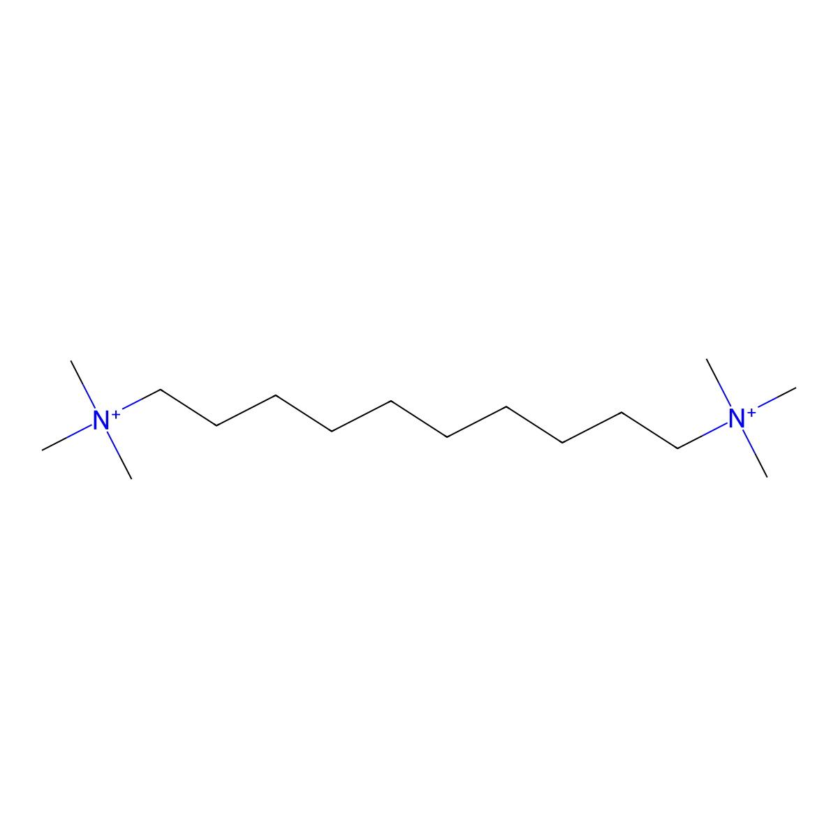 Decamethonium molecular structure, CAS 156-74-1