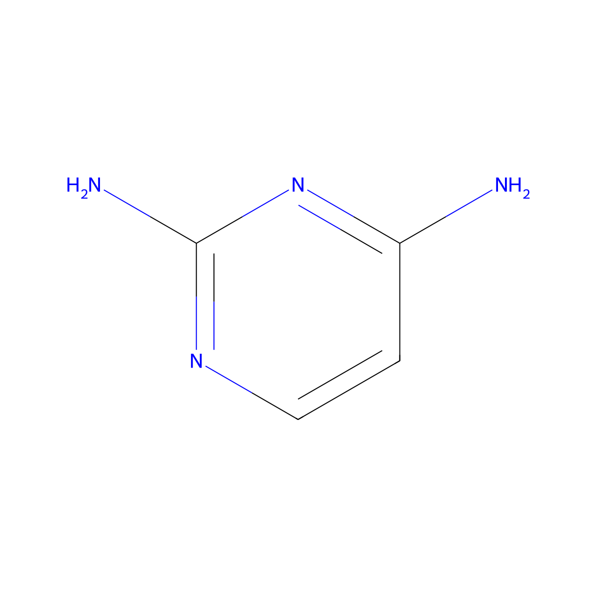 2,4-Diaminopyrimidine molecular structure, CAS 156-81-0