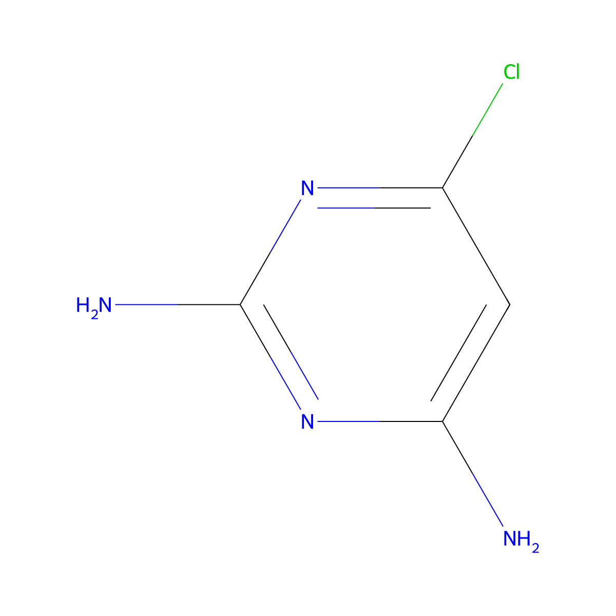2,4-Diamino-6-chloropyrimidine molecular structure, CAS 156-83-2