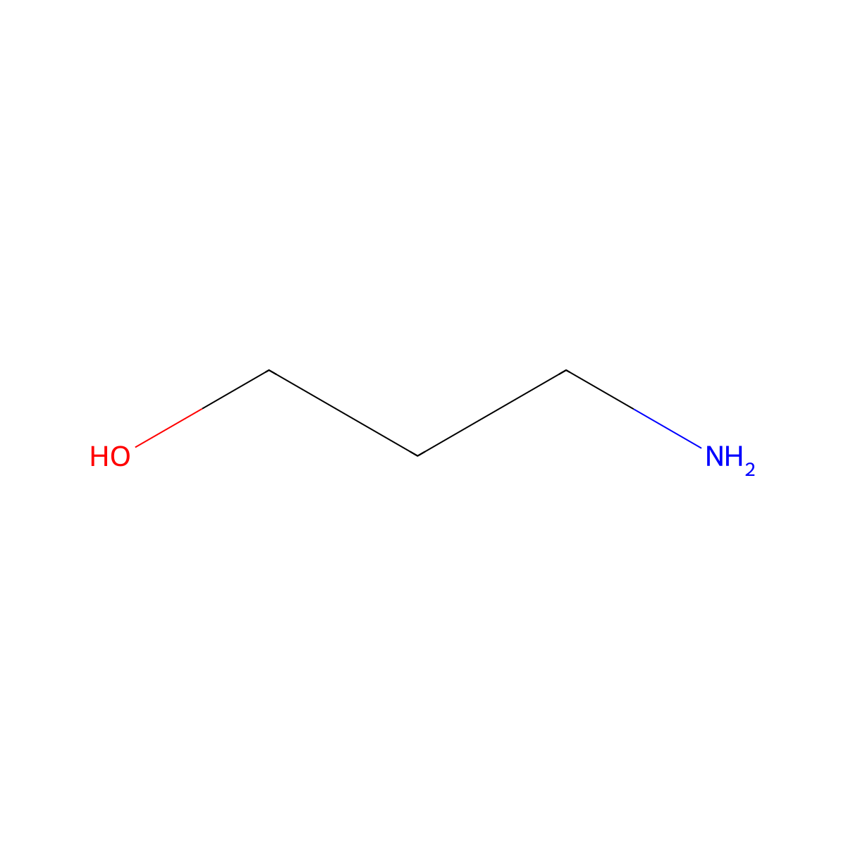 3-Amino-1-propanol molecular structure, CAS 156-87-6