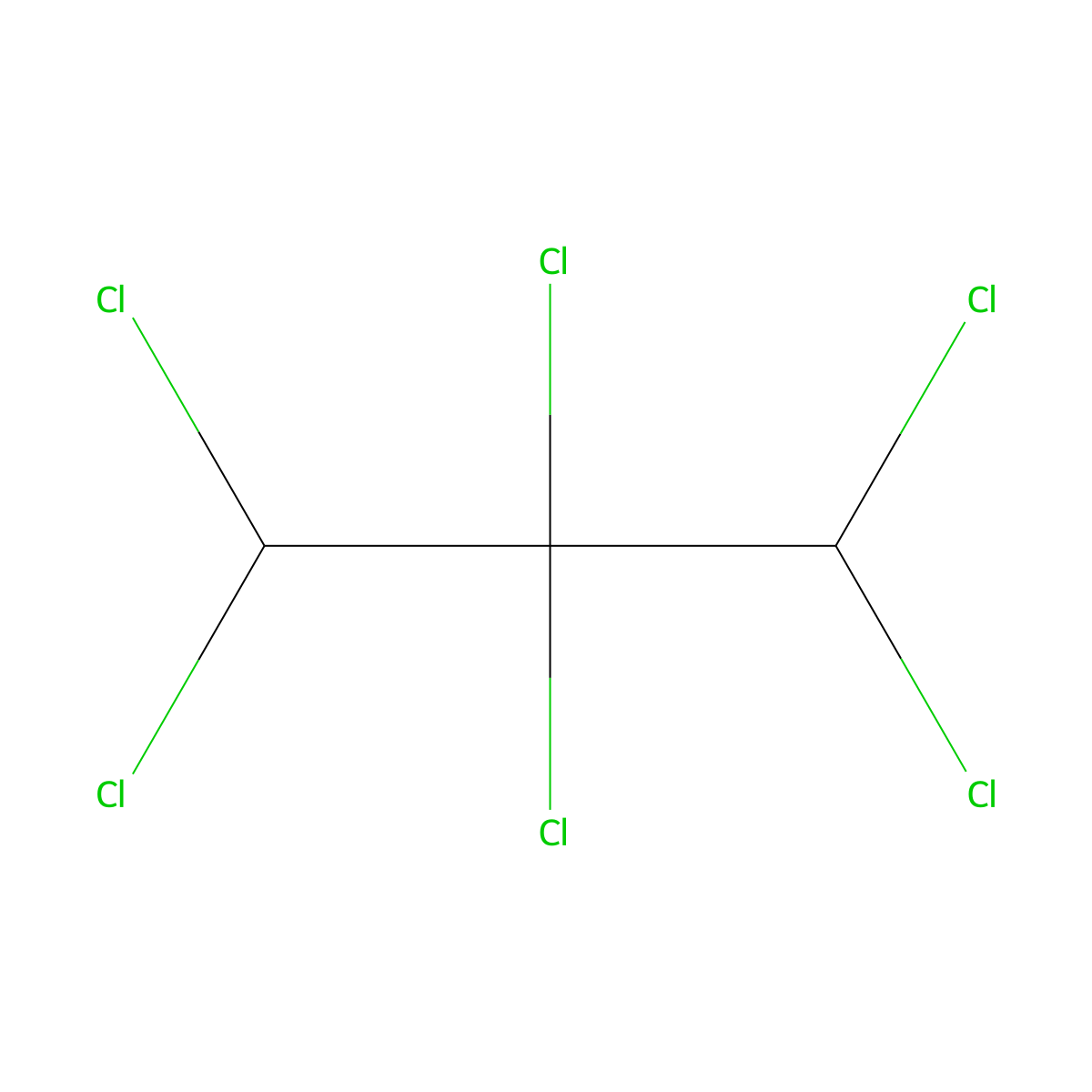 1,1,2,2,3,3-Hexachloropropane molecular structure, CAS 15600-01-8