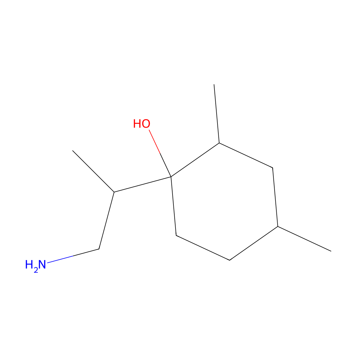 1-(1-Aminopropan-2-yl)-2,4-dimethylcyclohexan-1-ol molecular structure, CAS 1560057-01-3