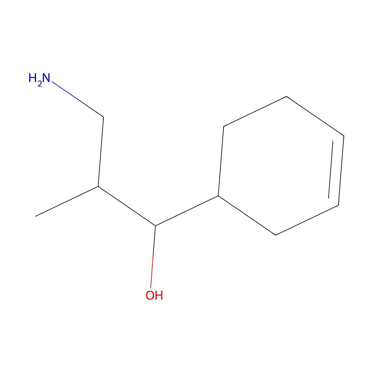 3-Amino-1-(cyclohex-3-en-1-yl)-2-methylpropan-1-ol molecular structure, CAS 1560160-24-8