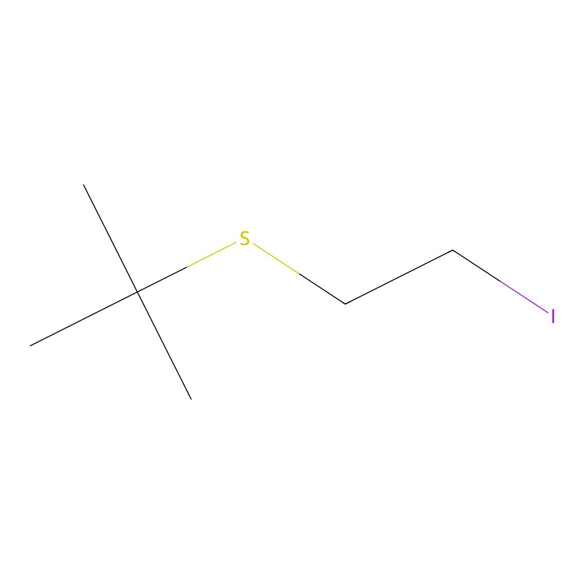 2-[(2-Iodoethyl)sulfanyl]-2-methylpropane molecular structure, CAS 156019-52-2
