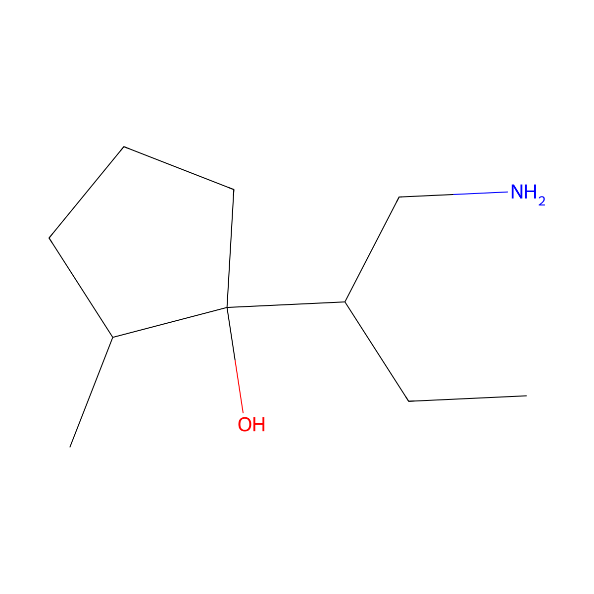 1-(1-Aminobutan-2-YL)-2-methylcyclopentan-1-OL molecular structure, CAS 1560205-85-7