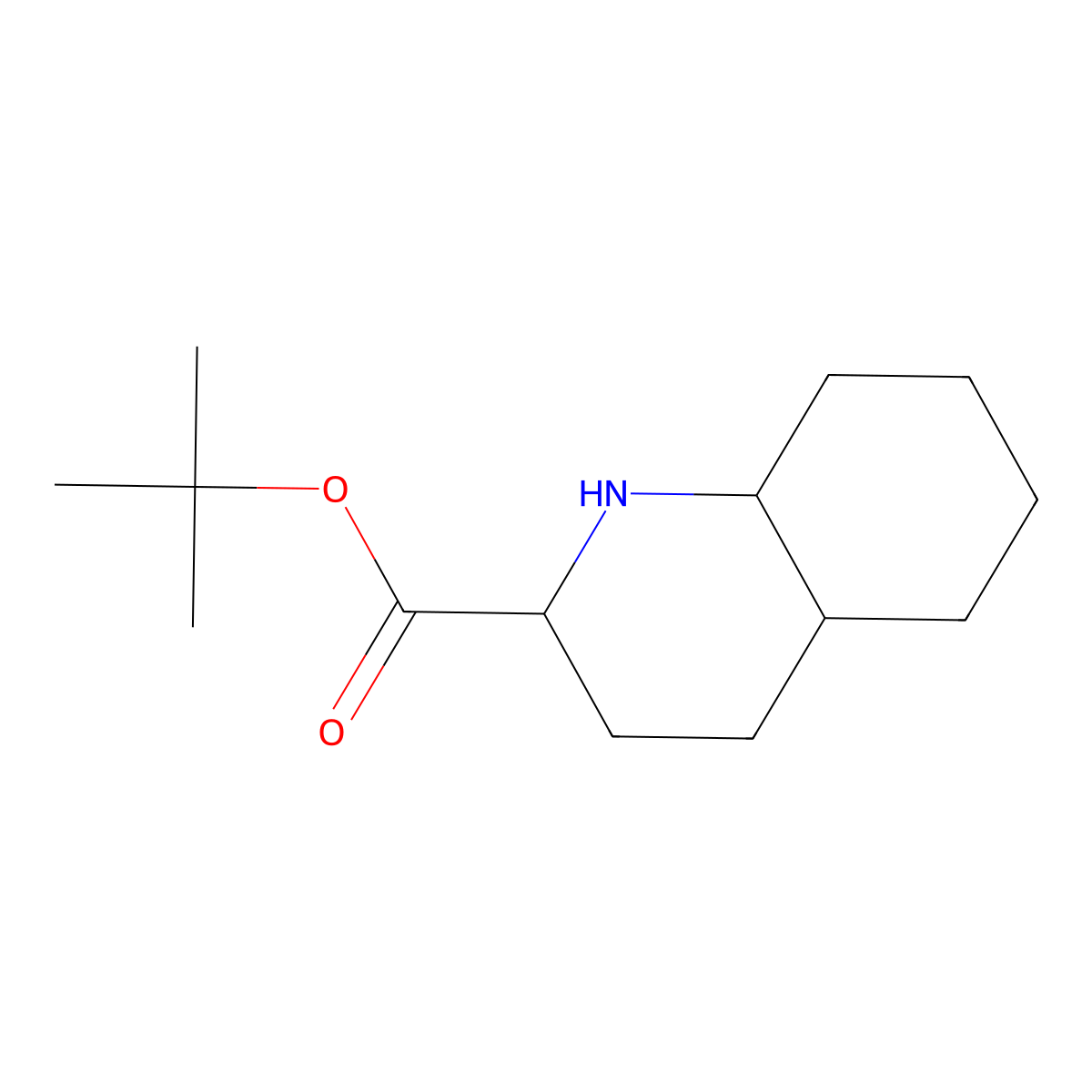 Tert-butyl decahydroquinoline-2-carboxylate molecular structure, CAS 1560223-38-2
