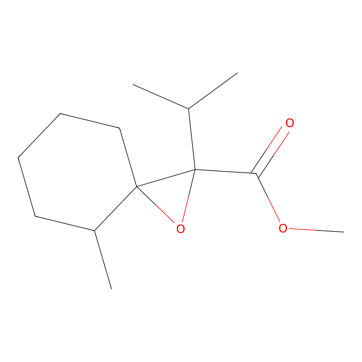 Methyl 4-methyl-2-(propan-2-yl)-1-oxaspiro[2.5]octane-2-carboxylate molecular structure, CAS 1560229-15-3