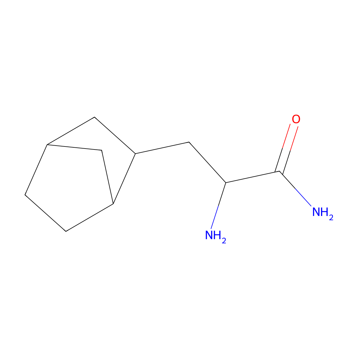2-Amino-3-(bicyclo[2.2.1]heptan-2-YL)propanamide molecular structure, CAS 1560237-87-7