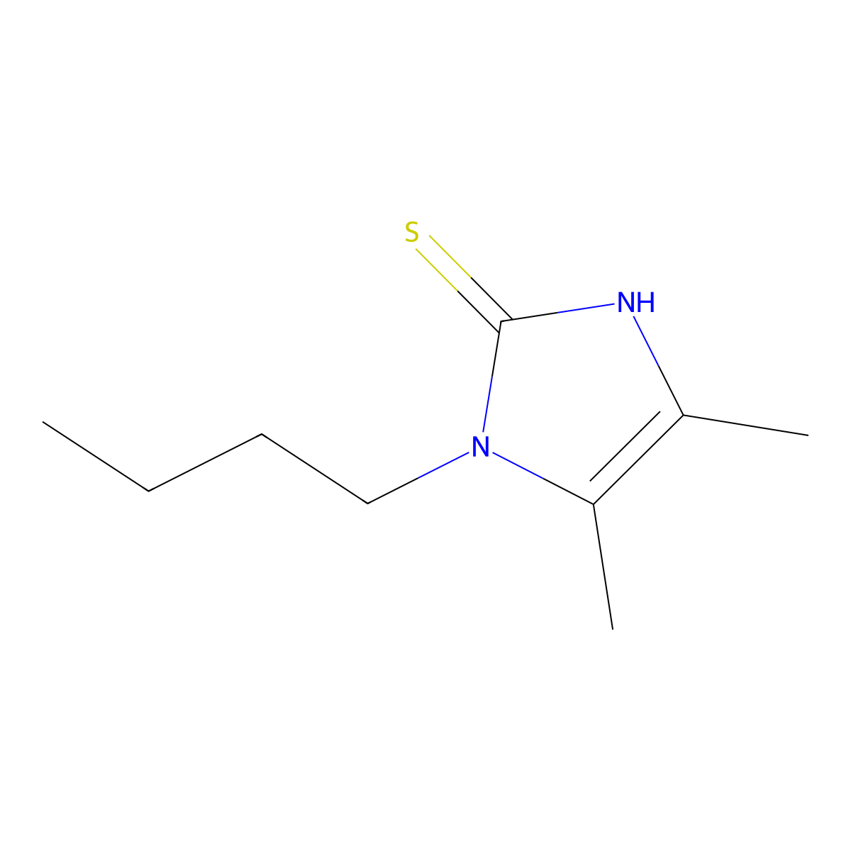 1-butyl-4,5-dimethyl-1H-imidazole-2-thiol molecular structure, CAS 156027-20-2