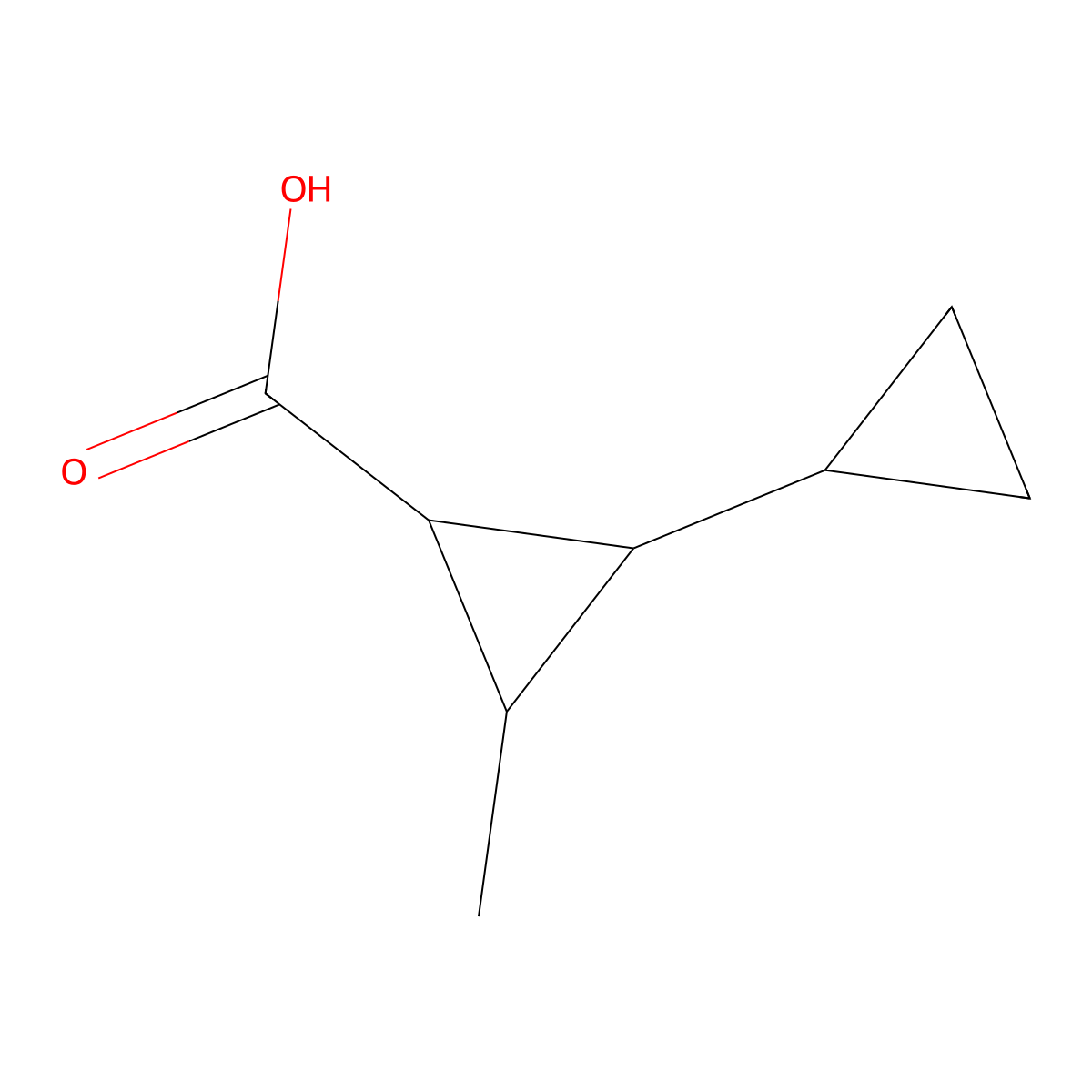 2-Cyclopropyl-3-methylcyclopropane-1-carboxylic acid molecular structure, CAS 1560282-93-0