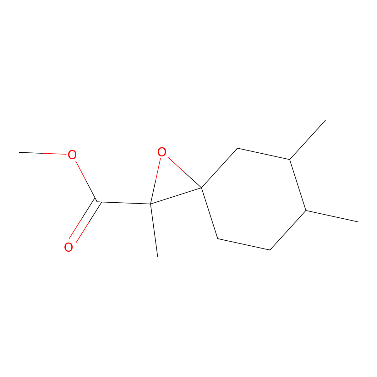 Methyl 2,5,6-trimethyl-1-oxaspiro[2.5]octane-2-carboxylate molecular structure, CAS 1560286-21-6