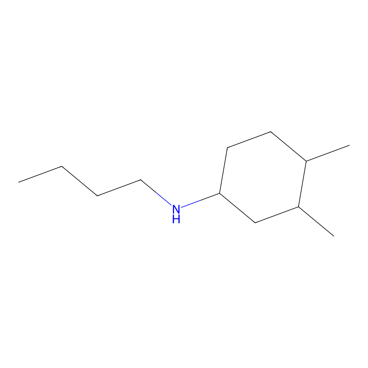 N-butyl-3,4-dimethylcyclohexan-1-amine molecular structure, CAS 1560427-66-8