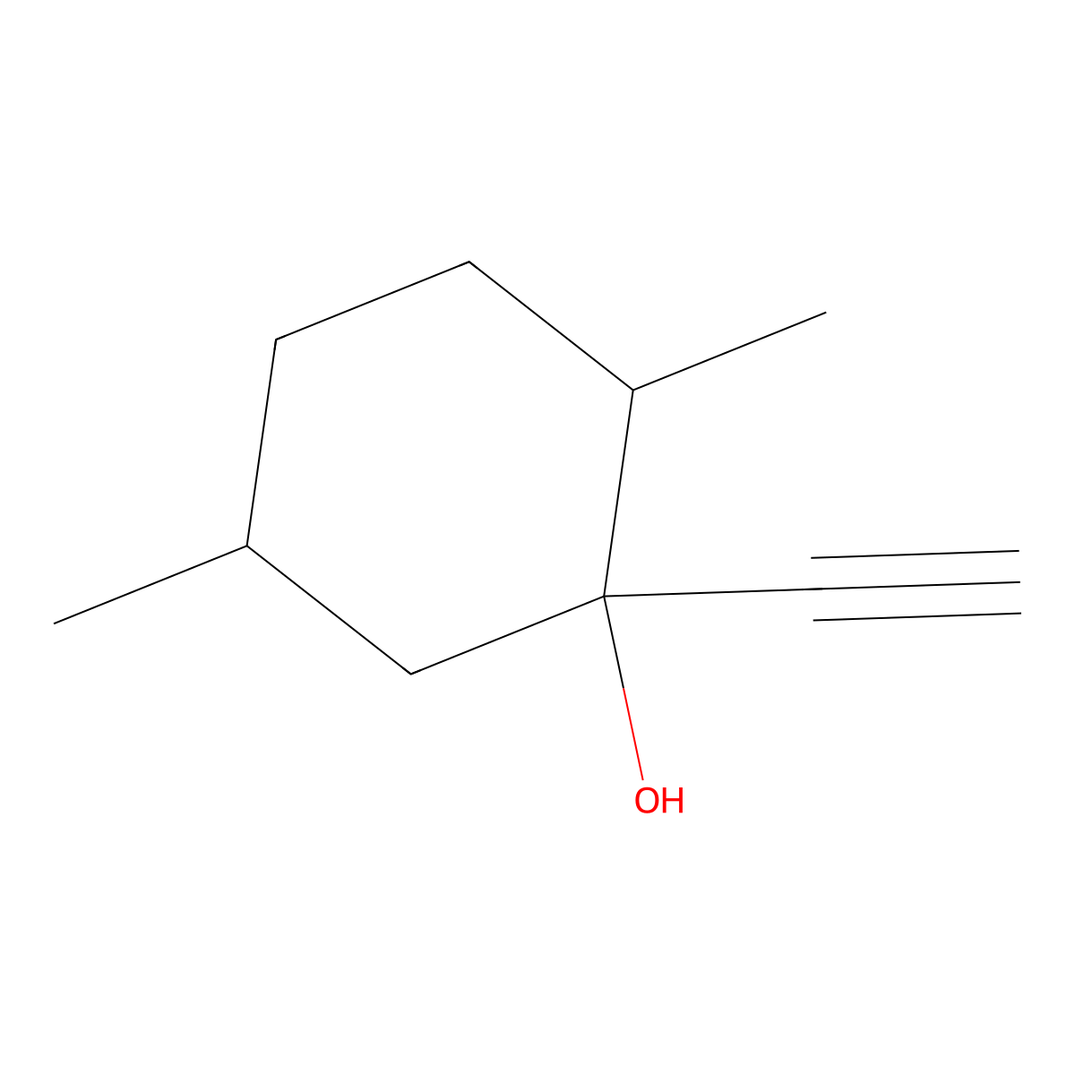 1-Ethynyl-2,5-dimethylcyclohexan-1-ol molecular structure, CAS 1560442-86-5