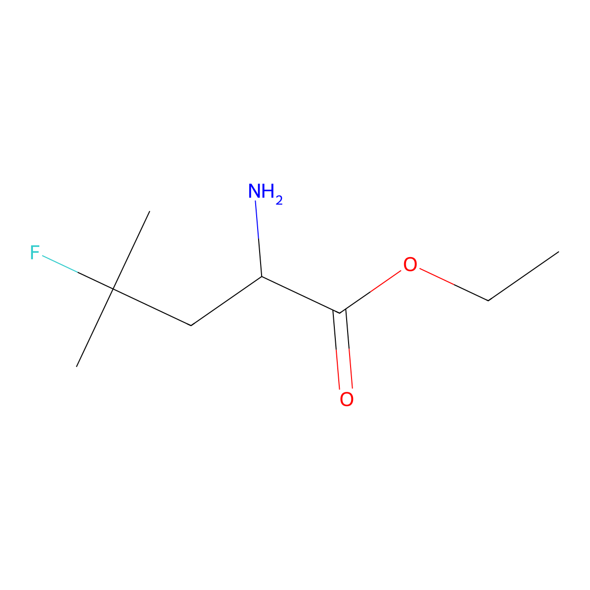 (S)-gamma-fluoroleucine ethyl ester molecular structure, CAS 156047-39-1