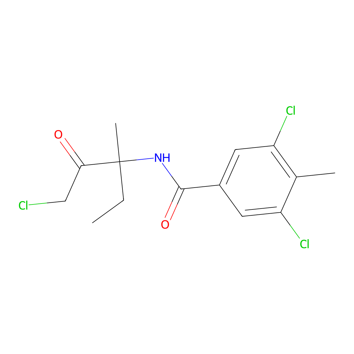 Zoxamide molecular structure, CAS 156052-68-5