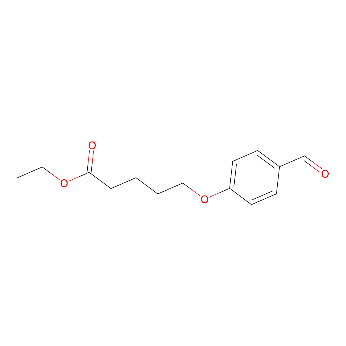Ethyl 5-(4-formylphenoxy)pentanoate molecular structure, CAS 156060-80-9