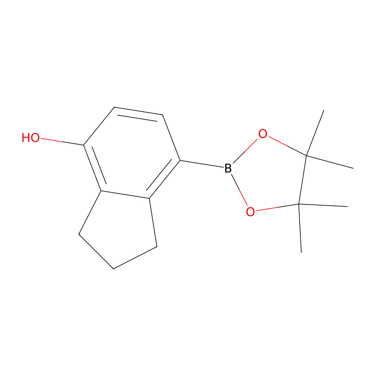 7-(4,4,5,5-Tetramethyl-1,3,2-dioxaborolan-2-yl)indan-4-ol molecular structure, CAS 1560647-93-9