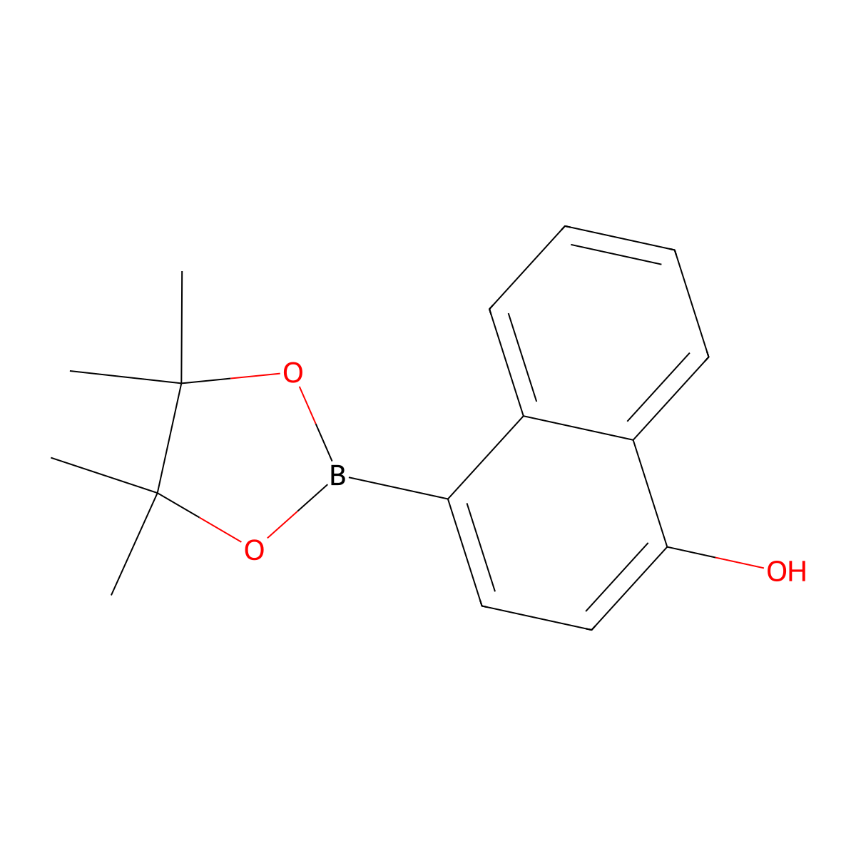 4-(4,4,5,5-Tetramethyl-1,3,2-dioxaborolan-2-yl)naphthalen-1-ol molecular structure, CAS 1560648-02-3