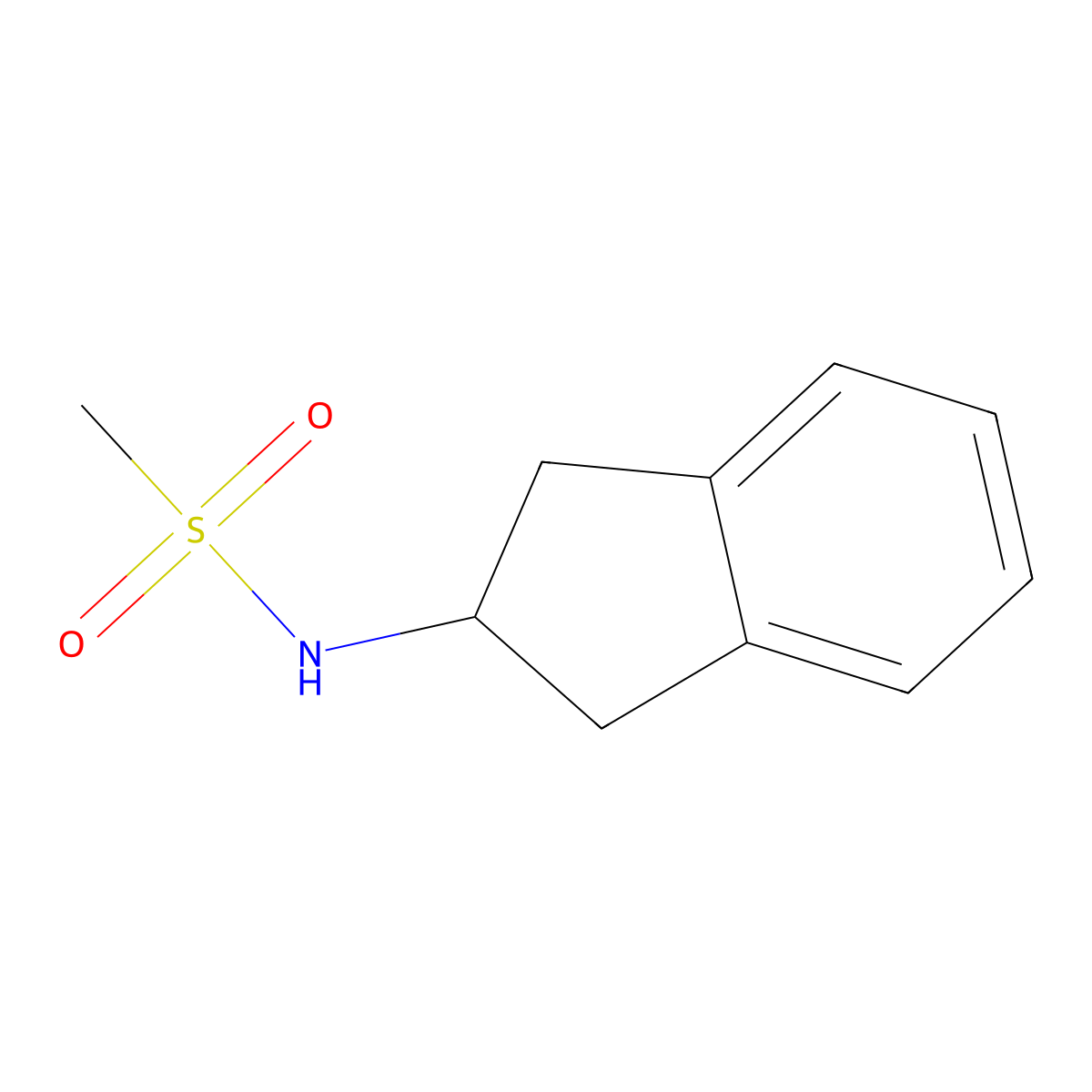 N-(2,3-dihydro-1H-inden-2-yl)methanesulfonamide molecular structure, CAS 1560653-33-9