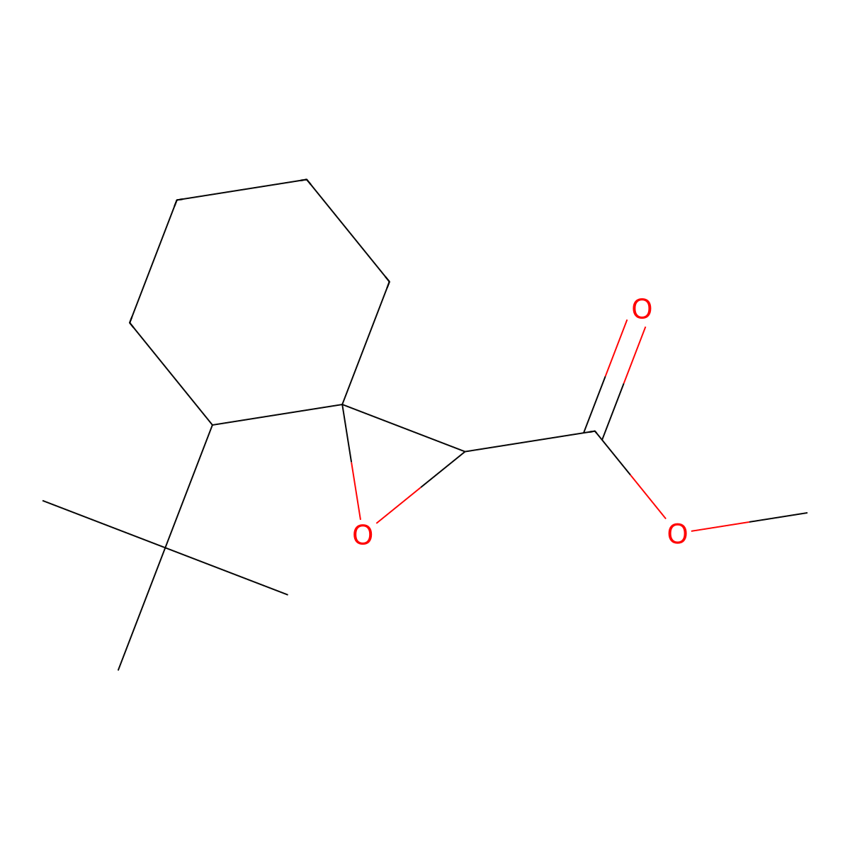 Methyl 4-tert-butyl-1-oxaspiro[2.5]octane-2-carboxylate molecular structure, CAS 1560670-43-0