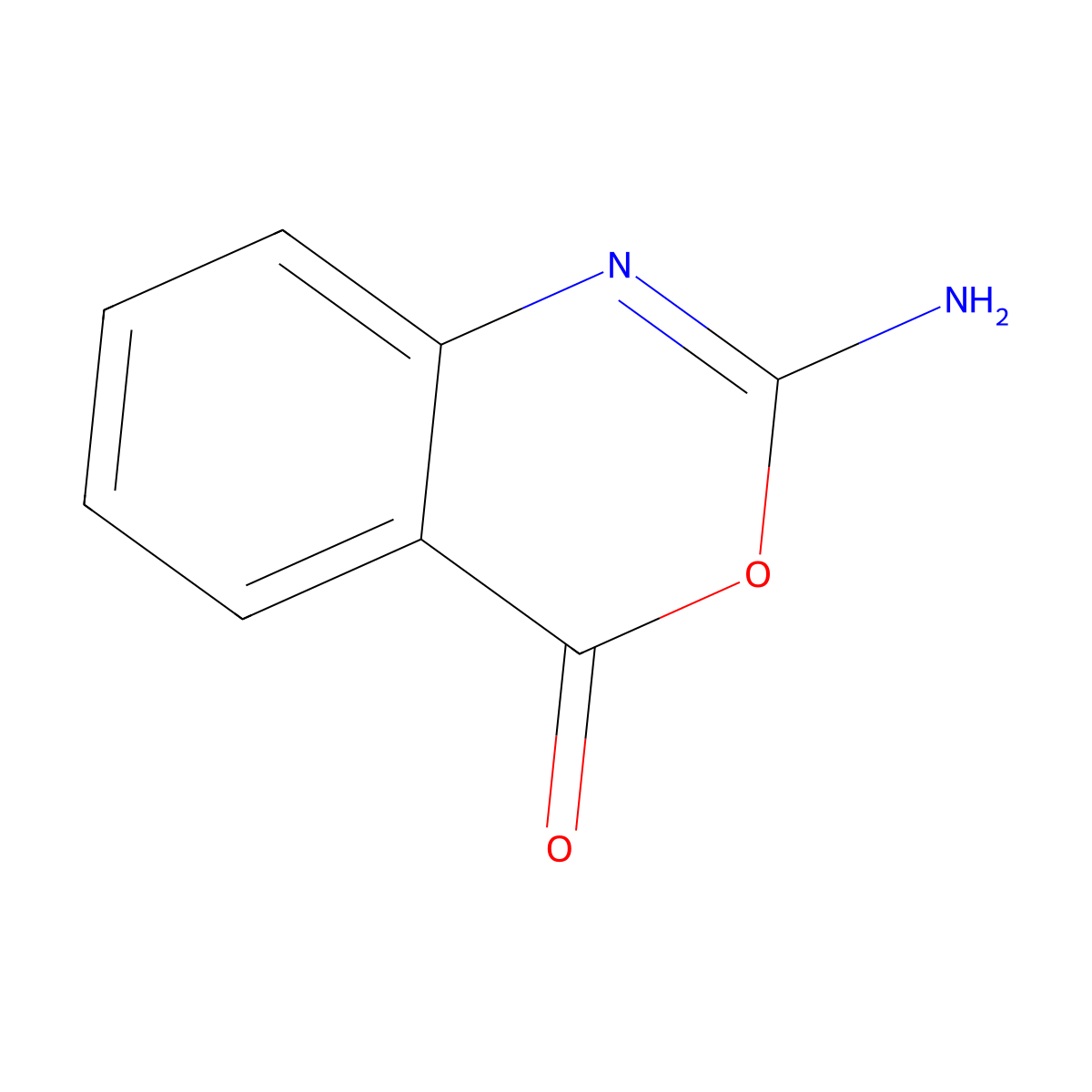 2-amino-4H-3,1-benzoxazin-4-one molecular structure, CAS 15607-11-1