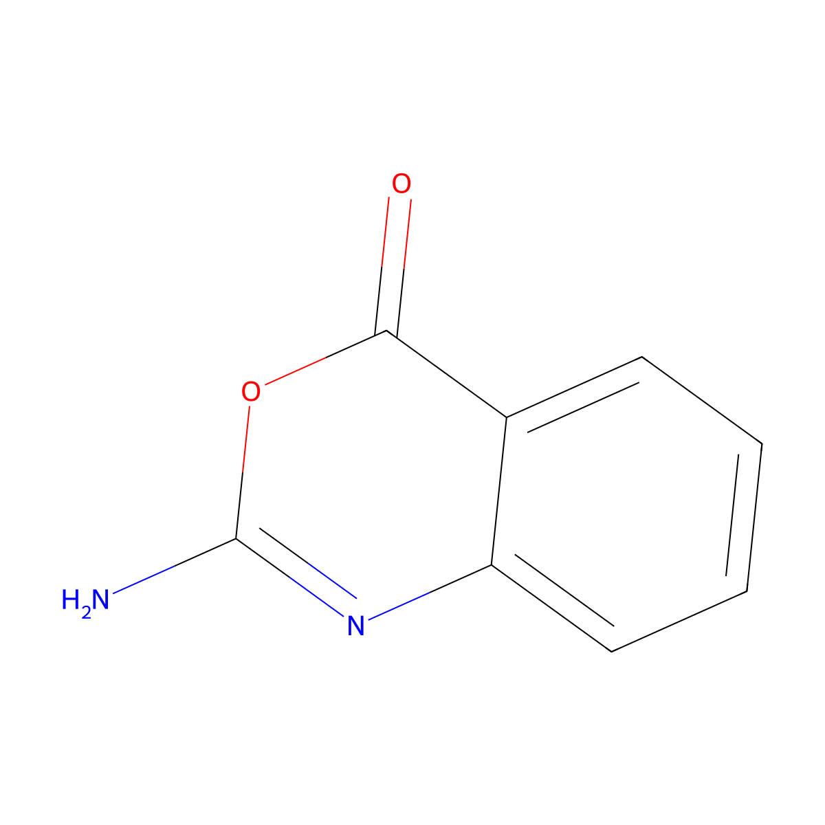 2-amino-4H-3,1-benzoxazin-4-one molecular structure, CAS 15607-11-1