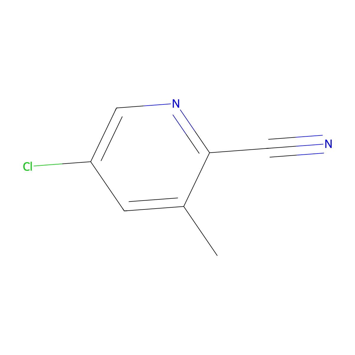 5-Chloro-3-methylpyridine-2-carbonitrile molecular structure, CAS 156072-84-3