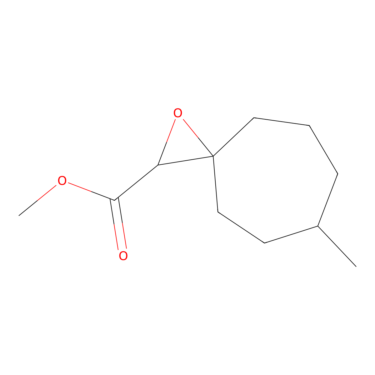 Methyl 6-methyl-1-oxaspiro[2.6]nonane-2-carboxylate molecular structure, CAS 1560733-10-9