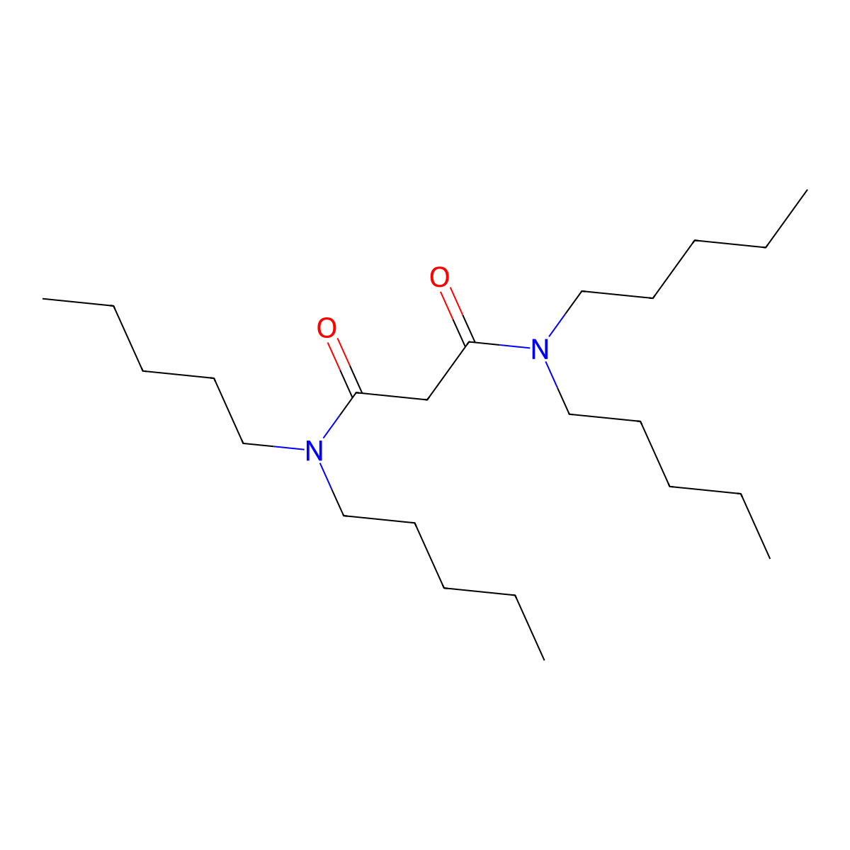 N,N,N',N'-Tetrapentylmalonamide molecular structure, CAS 1560797-76-3