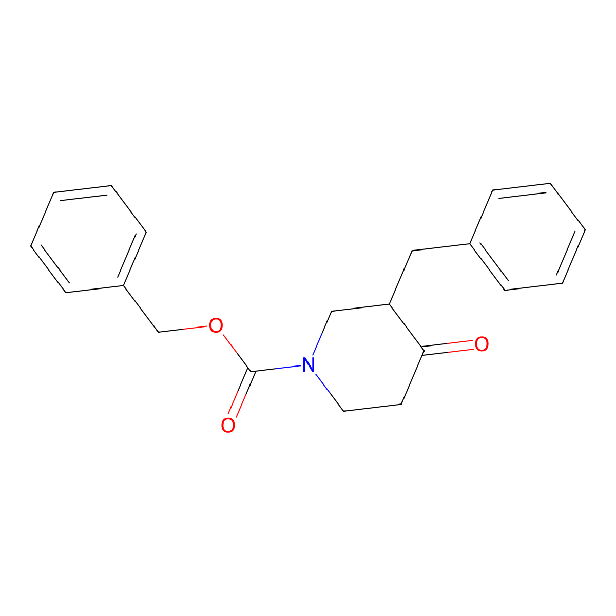 Benzyl 3-benzyl-4-oxopiperidine-1-carboxylate molecular structure, CAS 156080-47-6