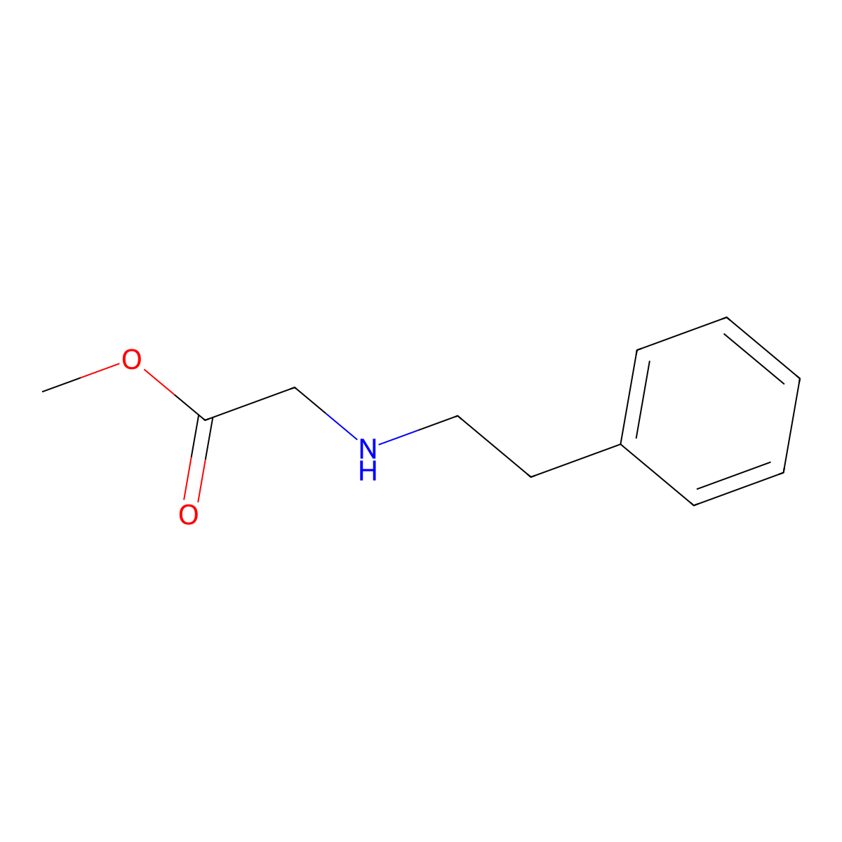 Methyl 2-(phenethylamino)acetate molecular structure, CAS 156080-95-4