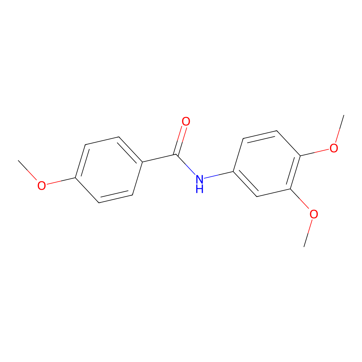 N-(3,4-dimethoxyphenyl)-4-methoxybenzamide molecular structure, CAS 156086-12-3
