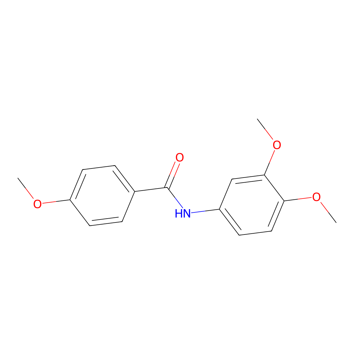 N-(3,4-dimethoxyphenyl)-4-methoxybenzamide molecular structure, CAS 156086-12-3