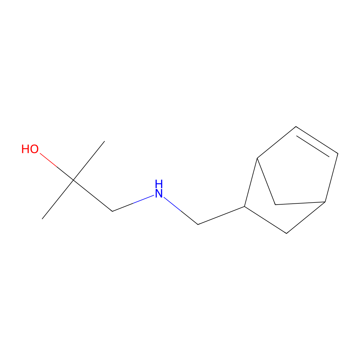1-[({Bicyclo[2.2.1]hept-5-en-2-yl}methyl)amino]-2-methylpropan-2-ol molecular structure, CAS 1560863-33-3