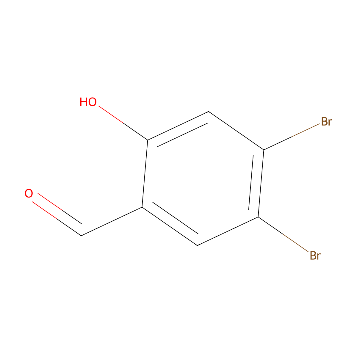 4,5-Dibromo-2-hydroxybenzaldehyde molecular structure, CAS 156089-67-7